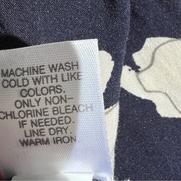 J.Jill blue dress with ivory flowers.  Super comfy. - Picture 2 of 5